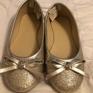 Gymboree Girls Gold glitter flat